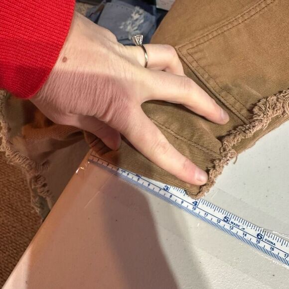 PACSun Cut Off Cargo Hi Rise Workwear Brown Shorts Size 27 Size 4 Utility - Picture 6 of 10